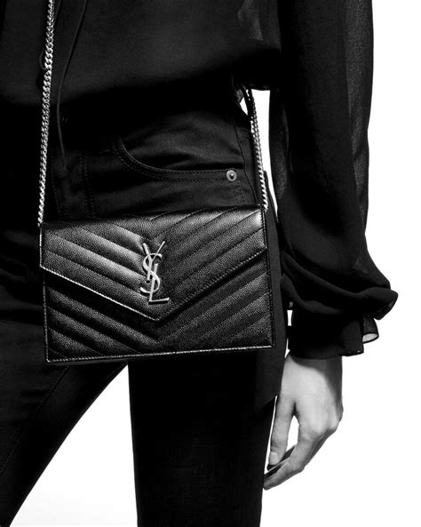 ysl small matelesse envelope chain|SAINT LAURENT Cassandre Envelope Chain matelassé textured .